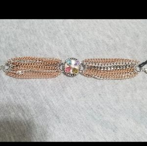 Magnolia and vine interchangeable snaps bracelet